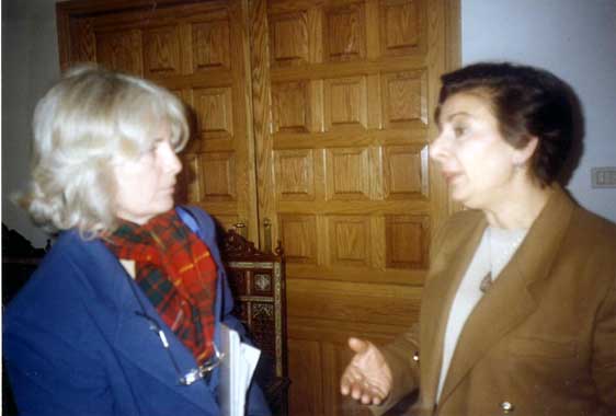 Meeting in Ramallah and Jerusalem link with Hanan Aschrawi and members of the European parliament Carmen Diaz of Spain and Eva Quistorp Germany